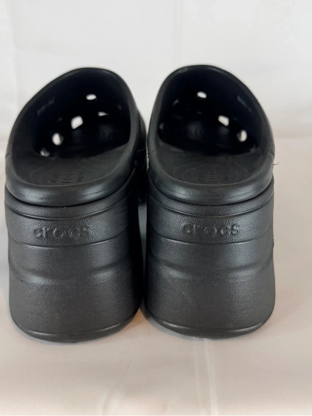 CROCS Women’s Size 12 Shoes Mule Platform Style Slip-On NEW Black Chunky